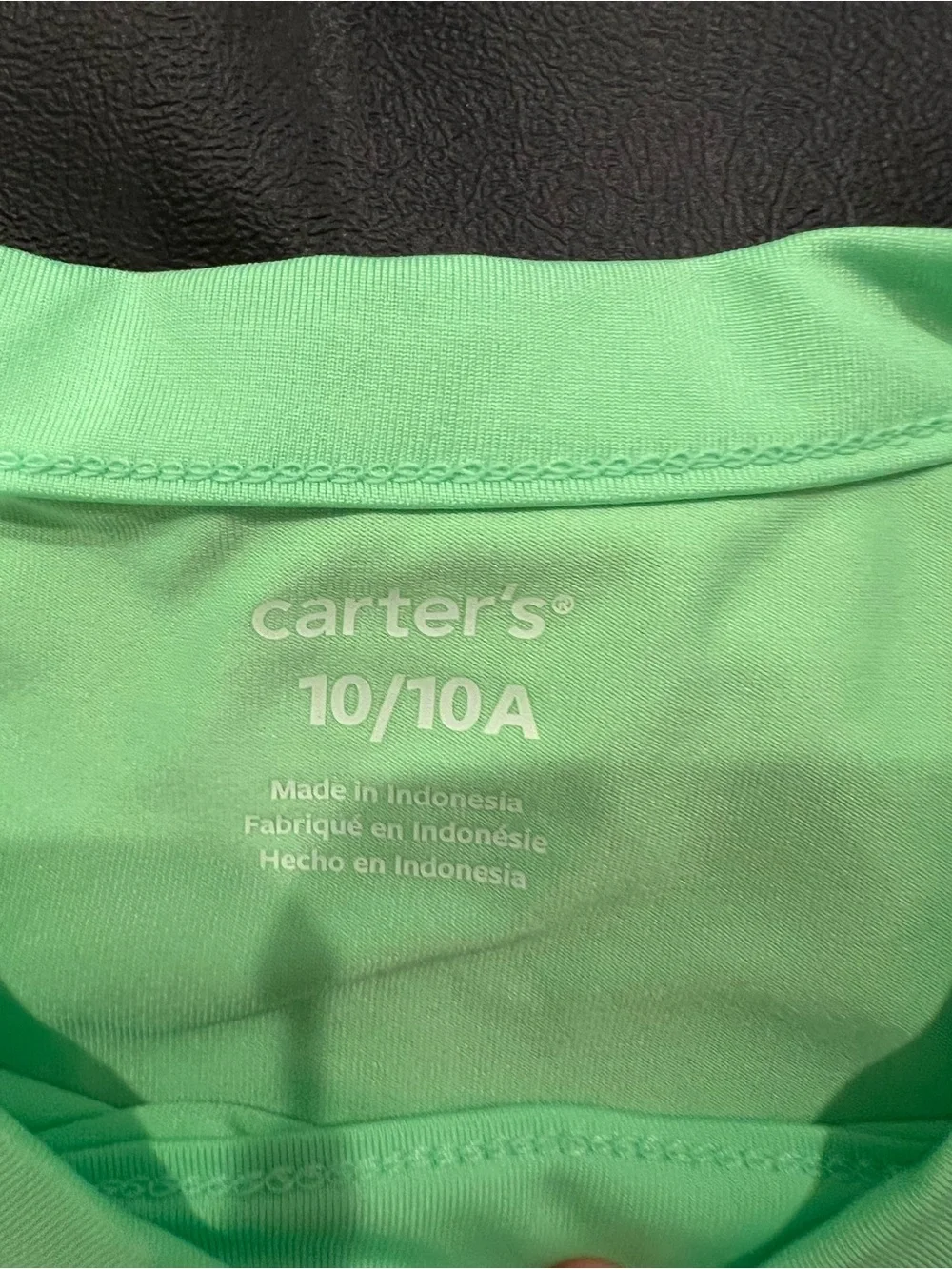 Carter's Lime Green Sleeveless Tank with Navy Panels size 10